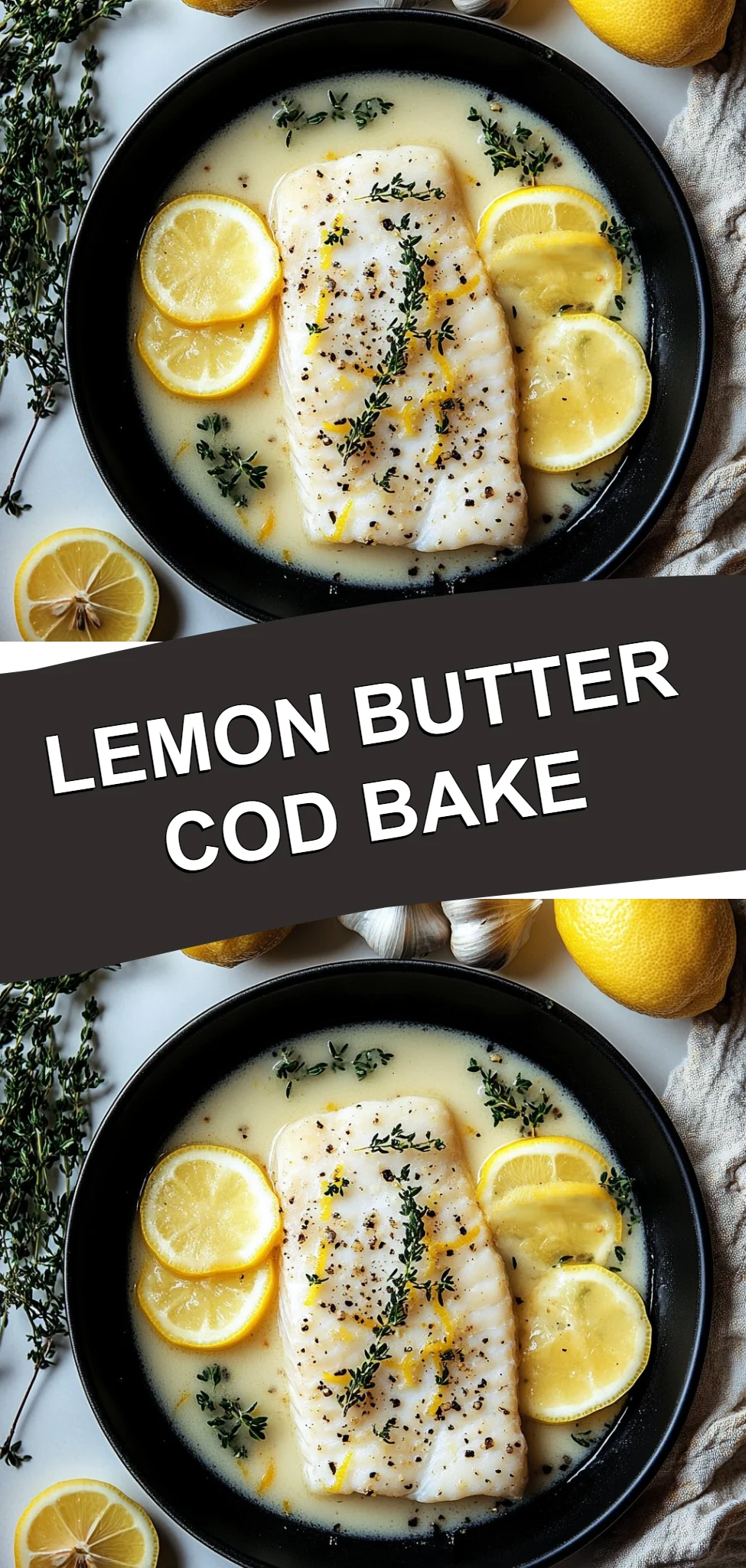 Lemon Butter Cod Bake