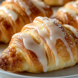Lemon Cheesecake Crescent Pastries served on a plate with fresh lemon slices.