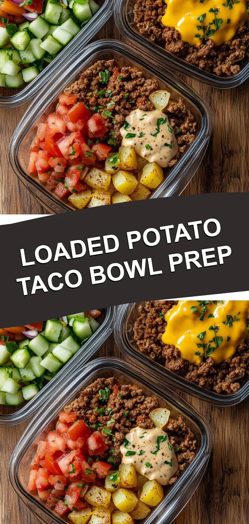 Loaded Potato Taco Bowl Prep