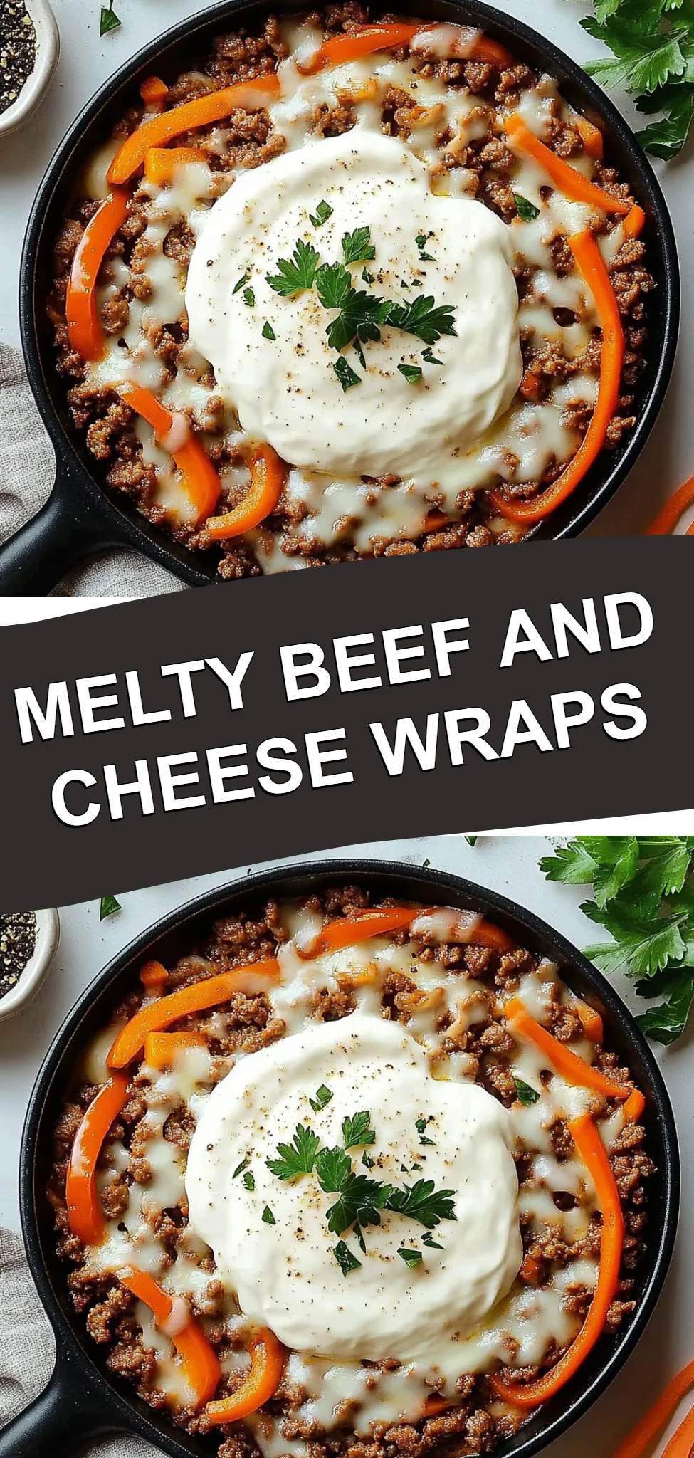 Melty Beef and Cheese Wraps