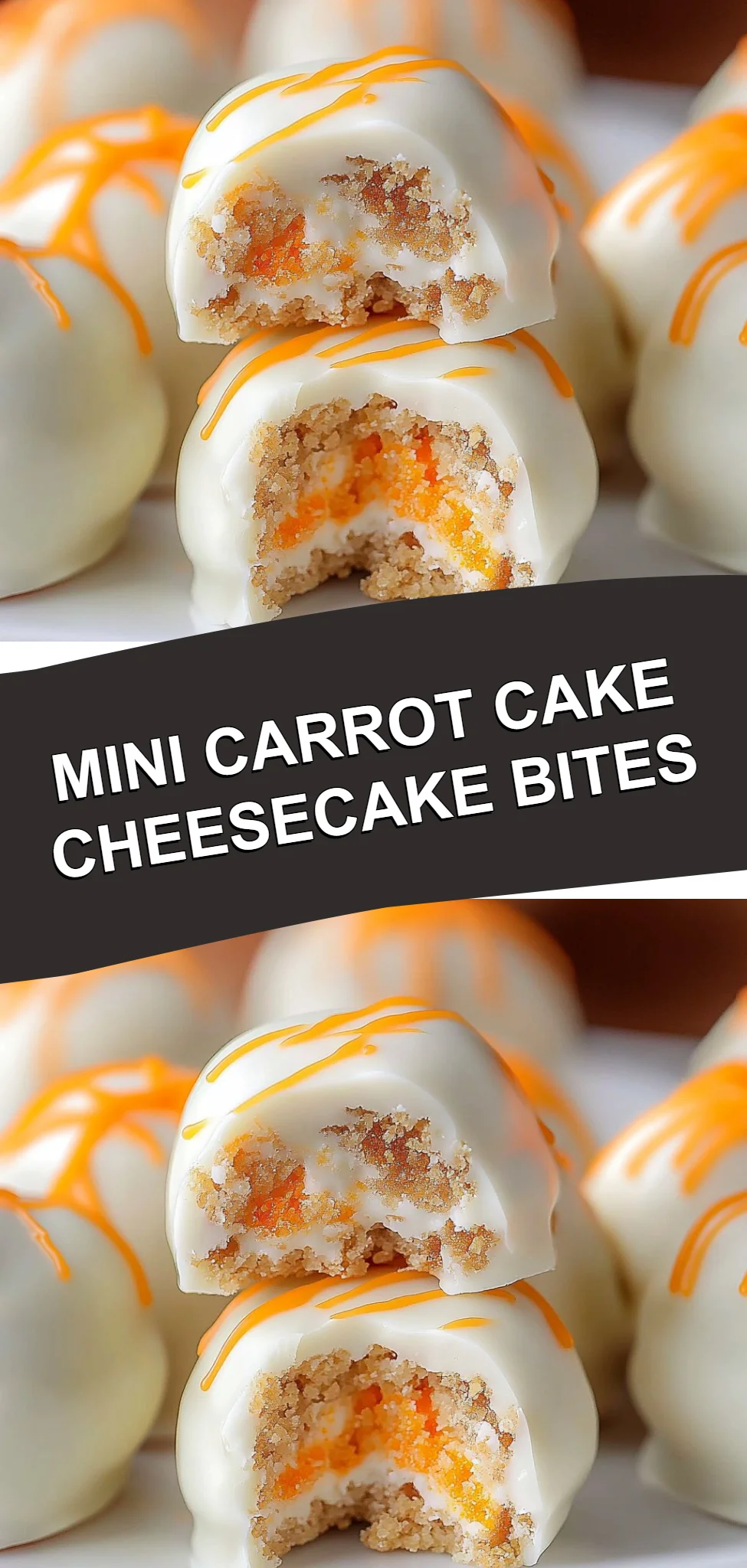 Mini Carrot Cake Cheesecake Bites