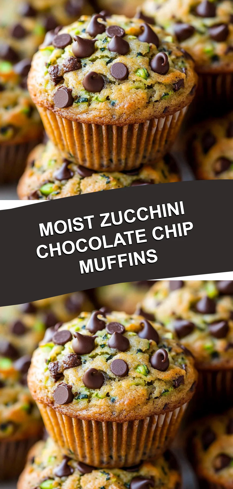 Moist Zucchini Chocolate Chip Muffins