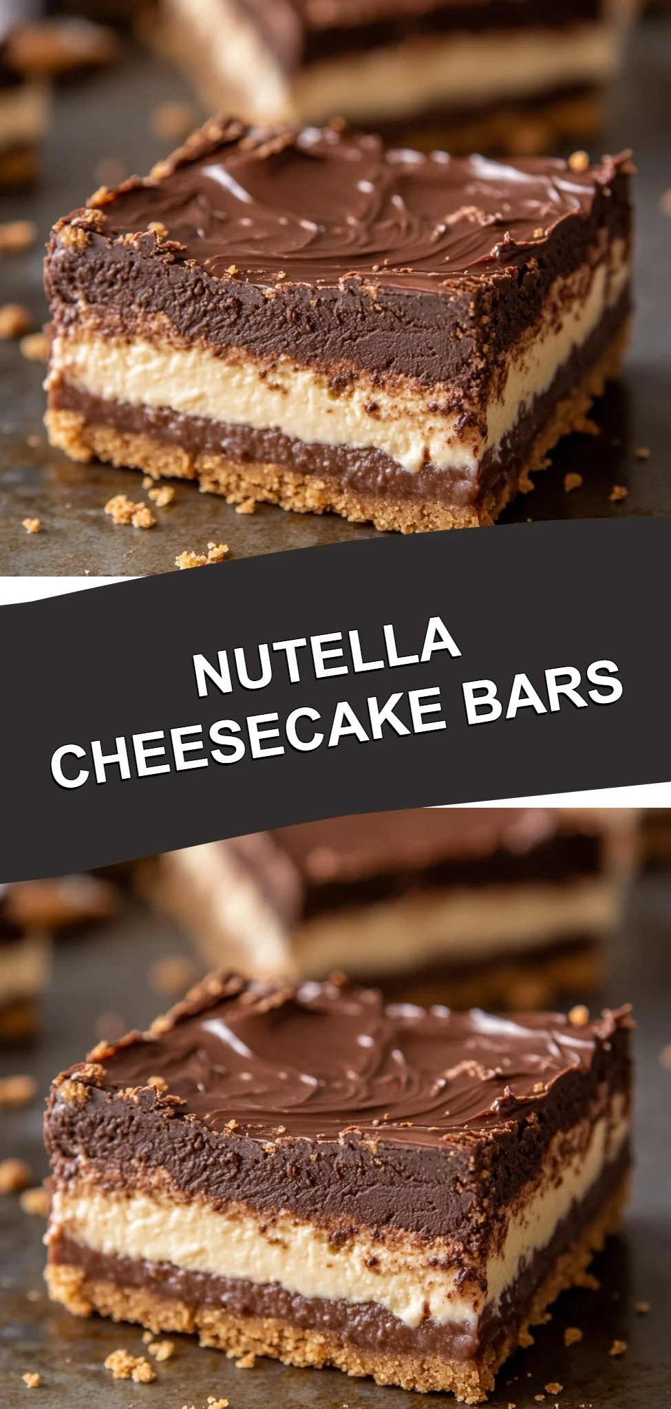 Nutella Cheesecake Bars