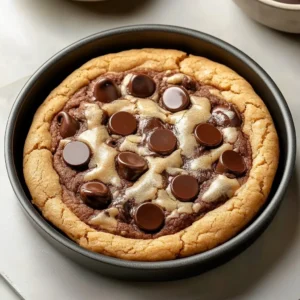 Nutella-filled chocolate chip cookies on a baking tray