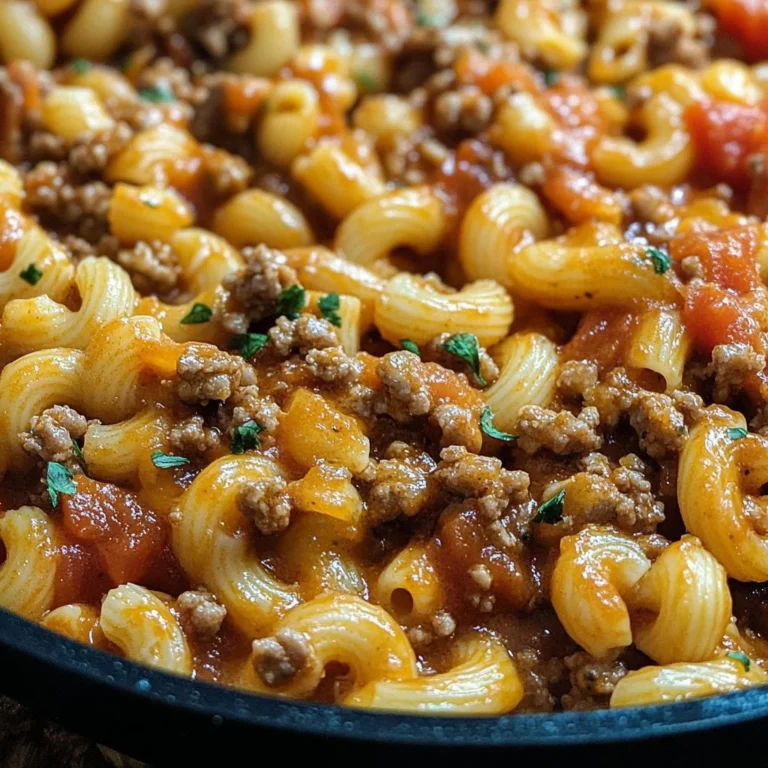 Delicious one-pot American Goulash served in a bowl