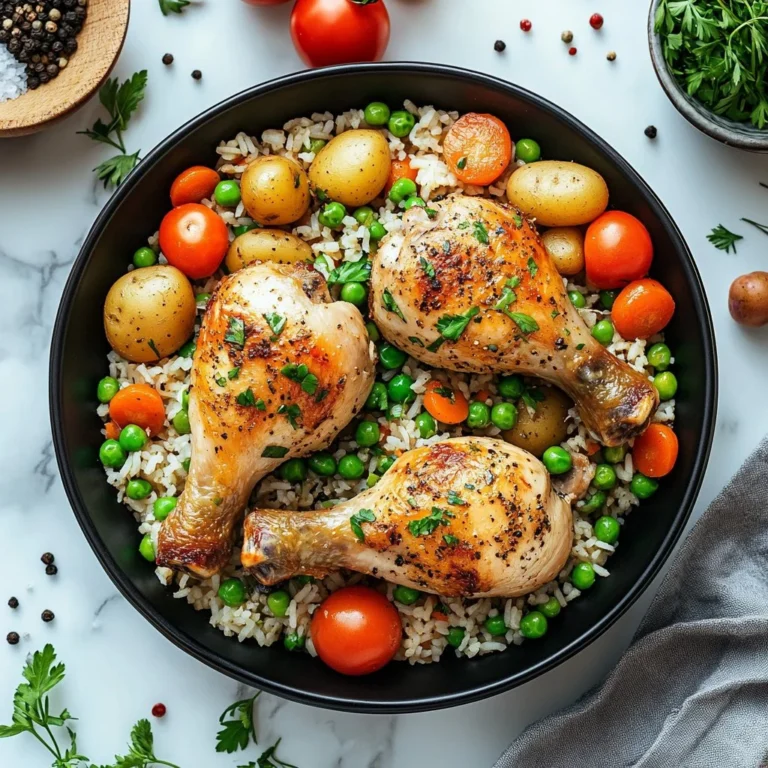 One-Pot Chicken with Rice recipe featuring juicy chicken and flavorful rice