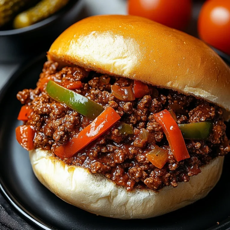 Philly Cheesesteak Sloppy Joes served on a plate with toppings