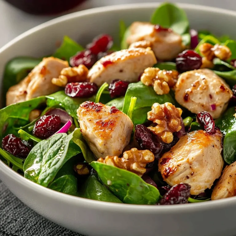 Quick Asian Cranberry Chicken Salad with fresh ingredients and vibrant colors.
