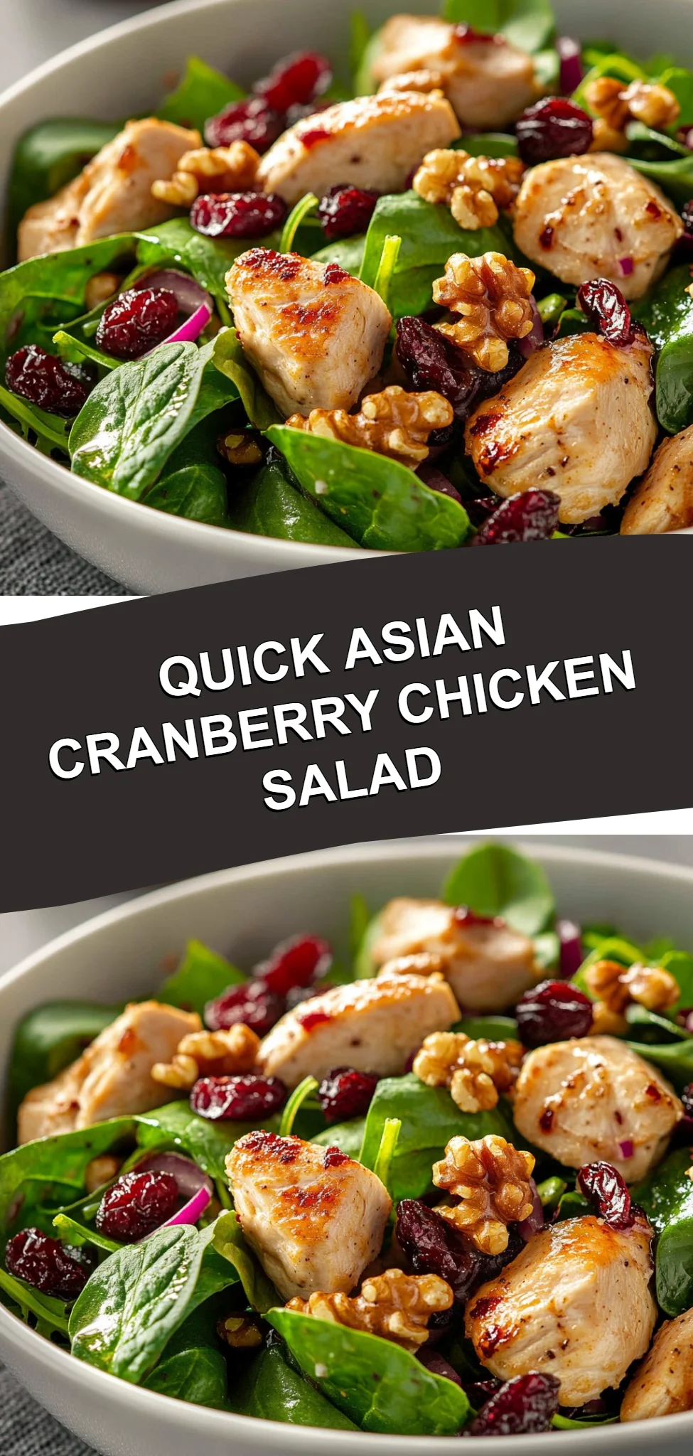 Quick Asian Cranberry Chicken Salad