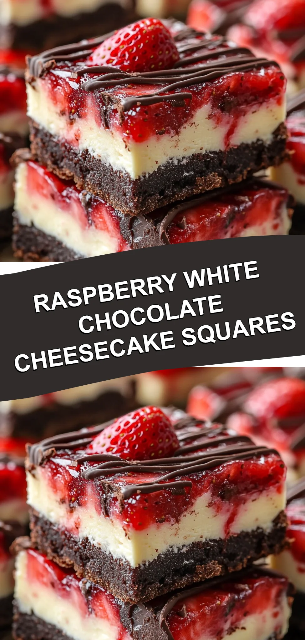 Raspberry White Chocolate Cheesecake Squares