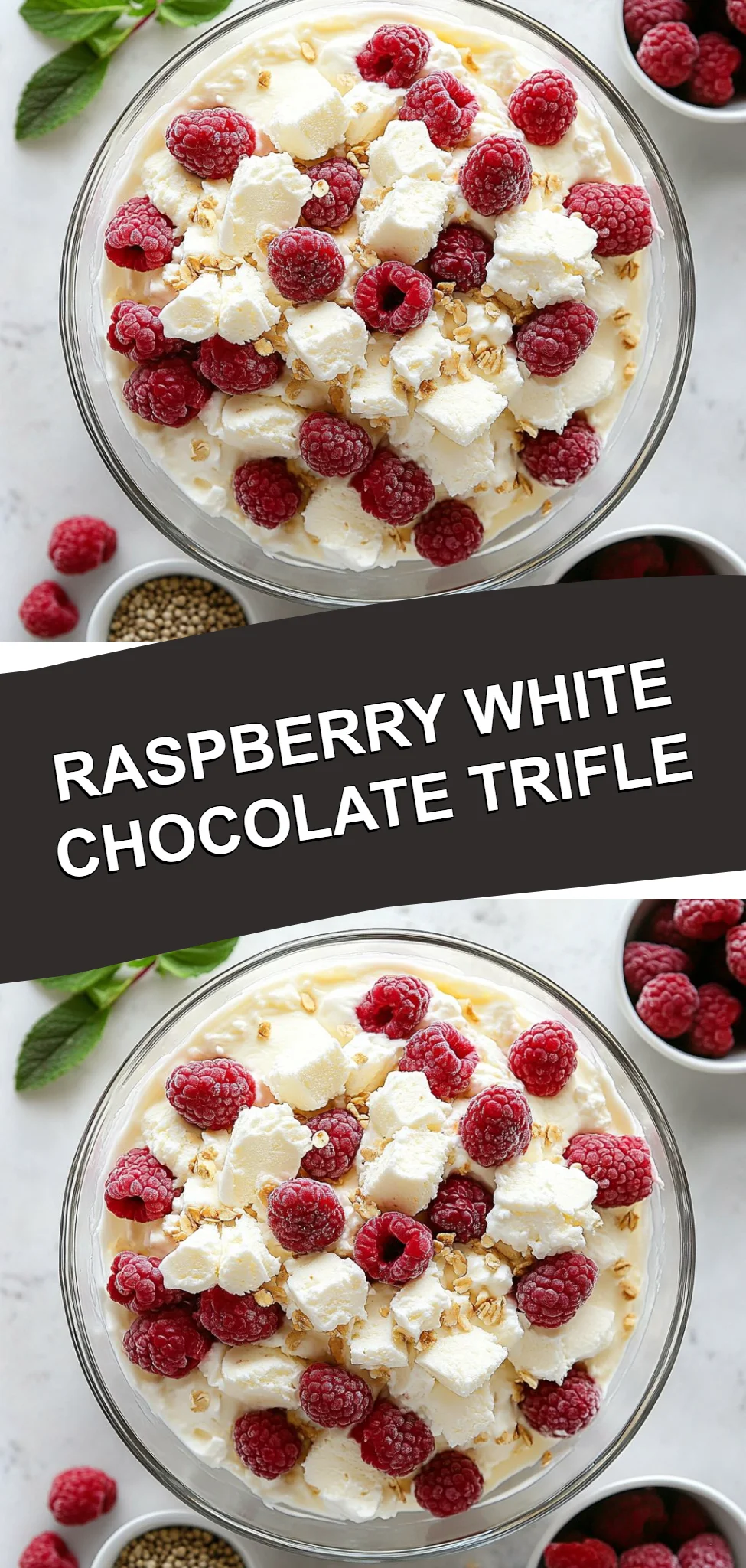Raspberry White Chocolate Trifle