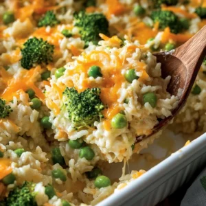 Delicious rice and vegetable casserole ready to serve