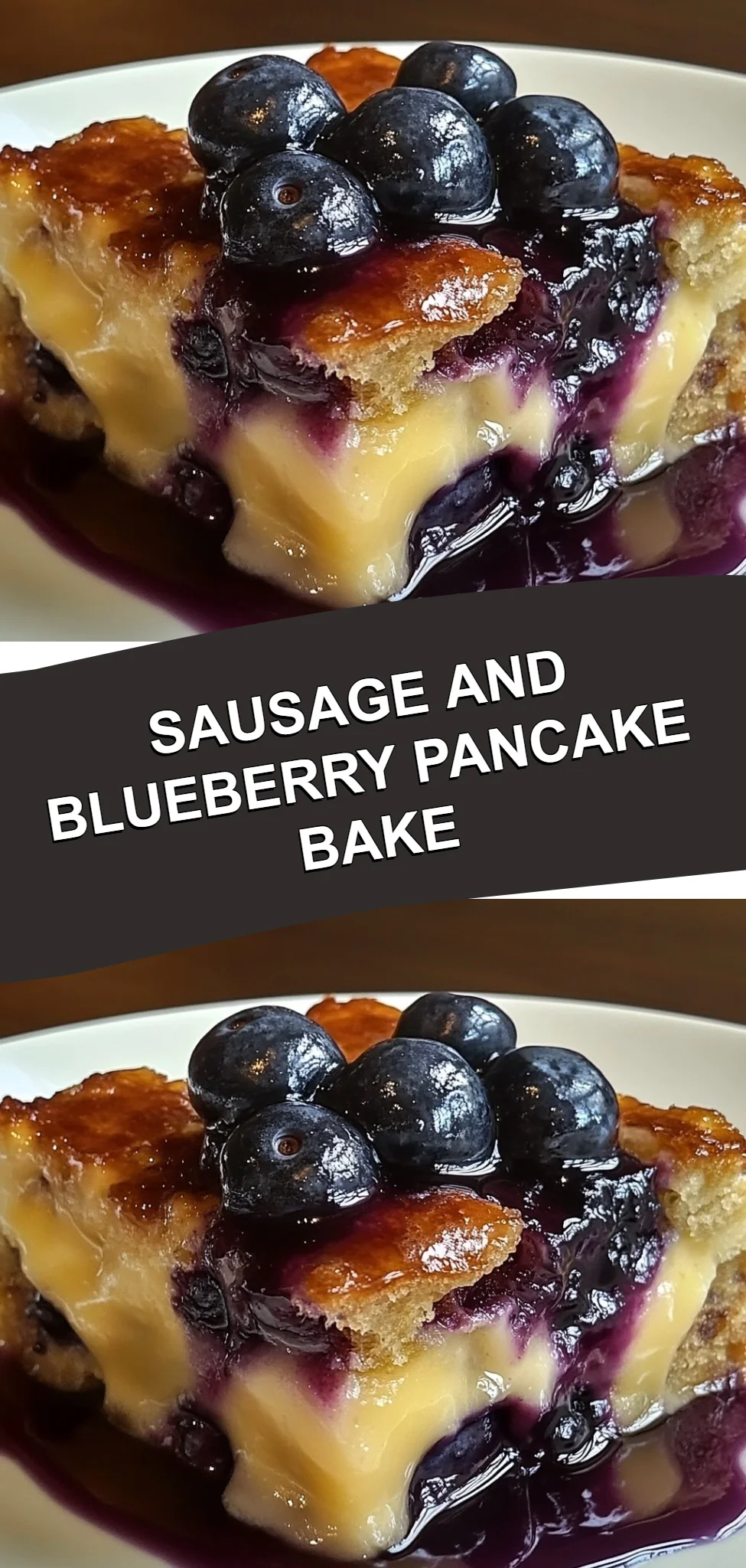 Sausage and Blueberry Pancake Bake