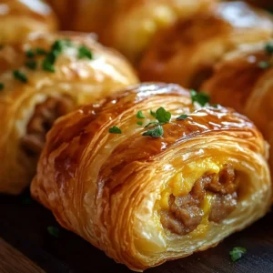 Delicious savory breakfast rolls baked to perfection for a hearty morning meal