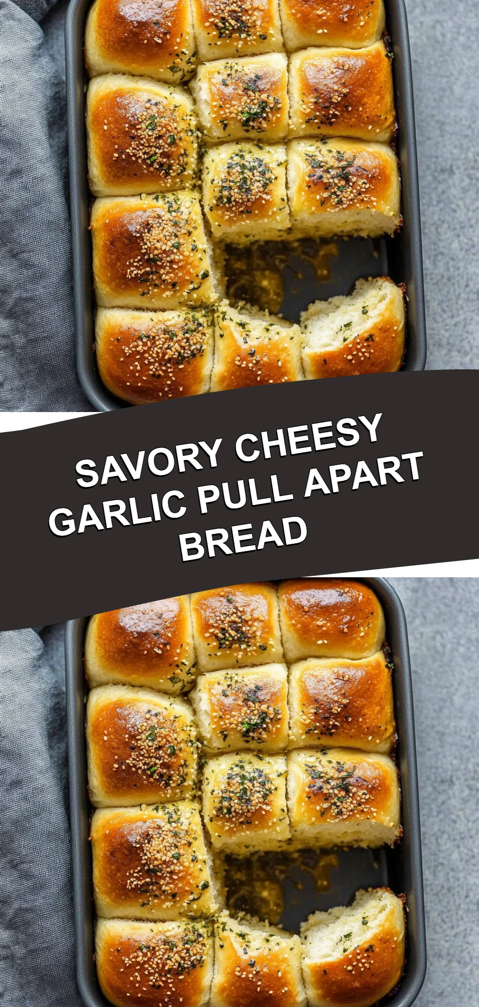 Savory Cheesy Garlic Pull Apart Bread