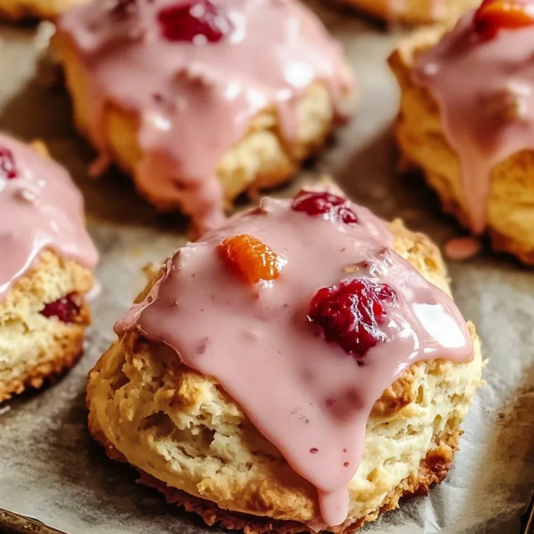 Freshly baked blood orange scones with a citrus glaze