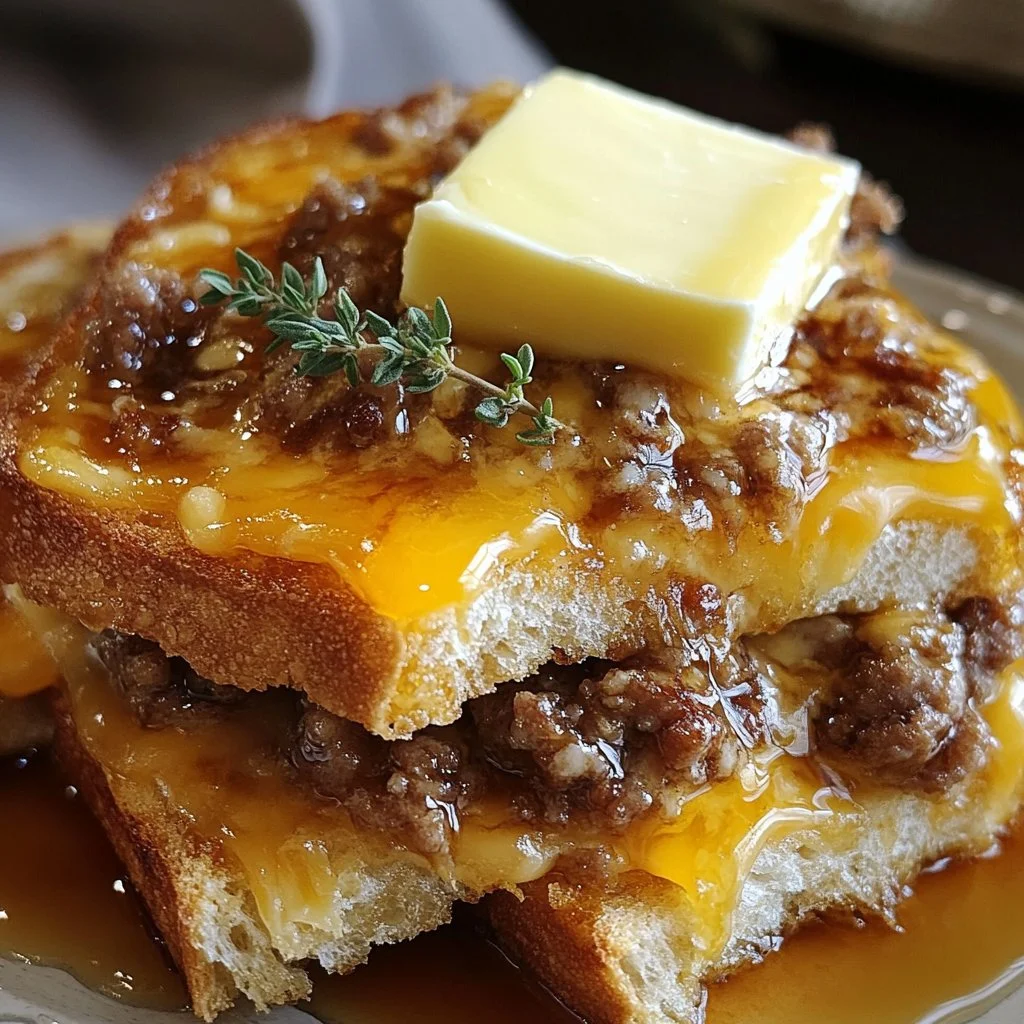 Sheet Pan Sausage Cheese Pancakes ready to serve on a table.