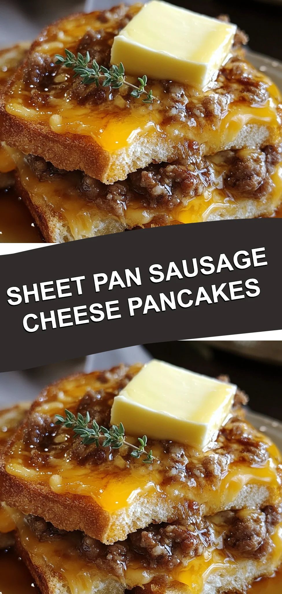 Sheet Pan Sausage Cheese Pancakes