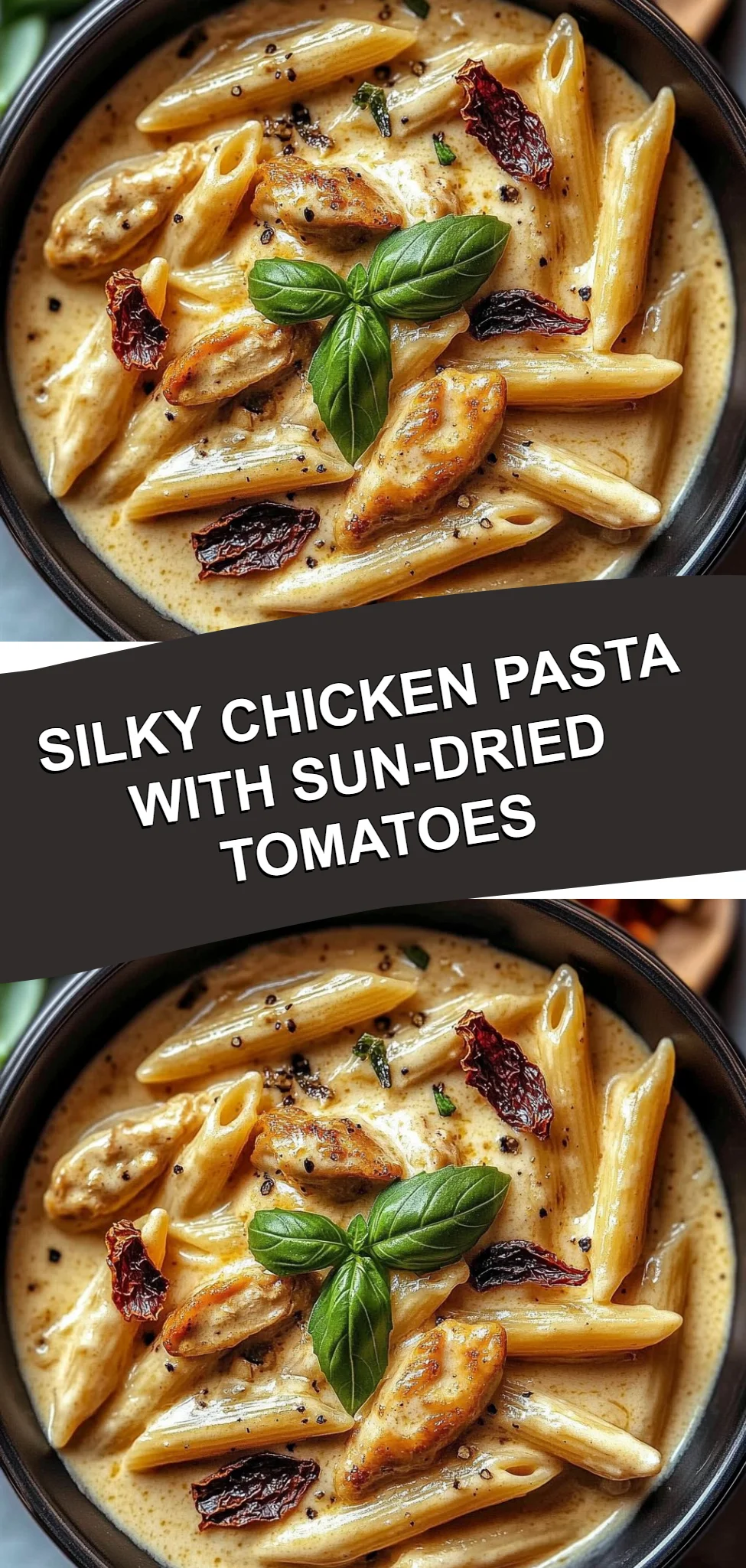 Silky Chicken Pasta with Sun-Dried Tomatoes