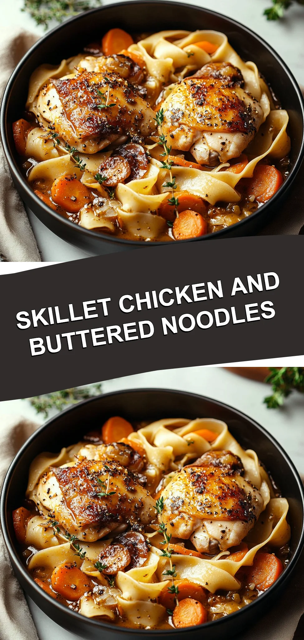 Skillet Chicken and Buttered Noodles