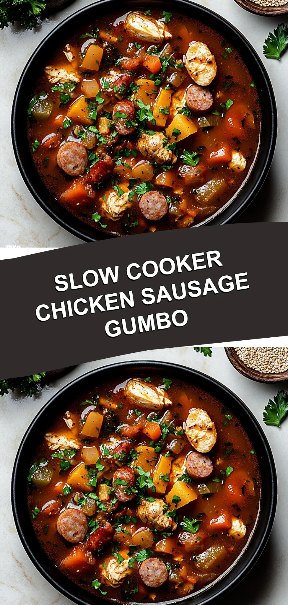 Slow Cooker Chicken Sausage Gumbo