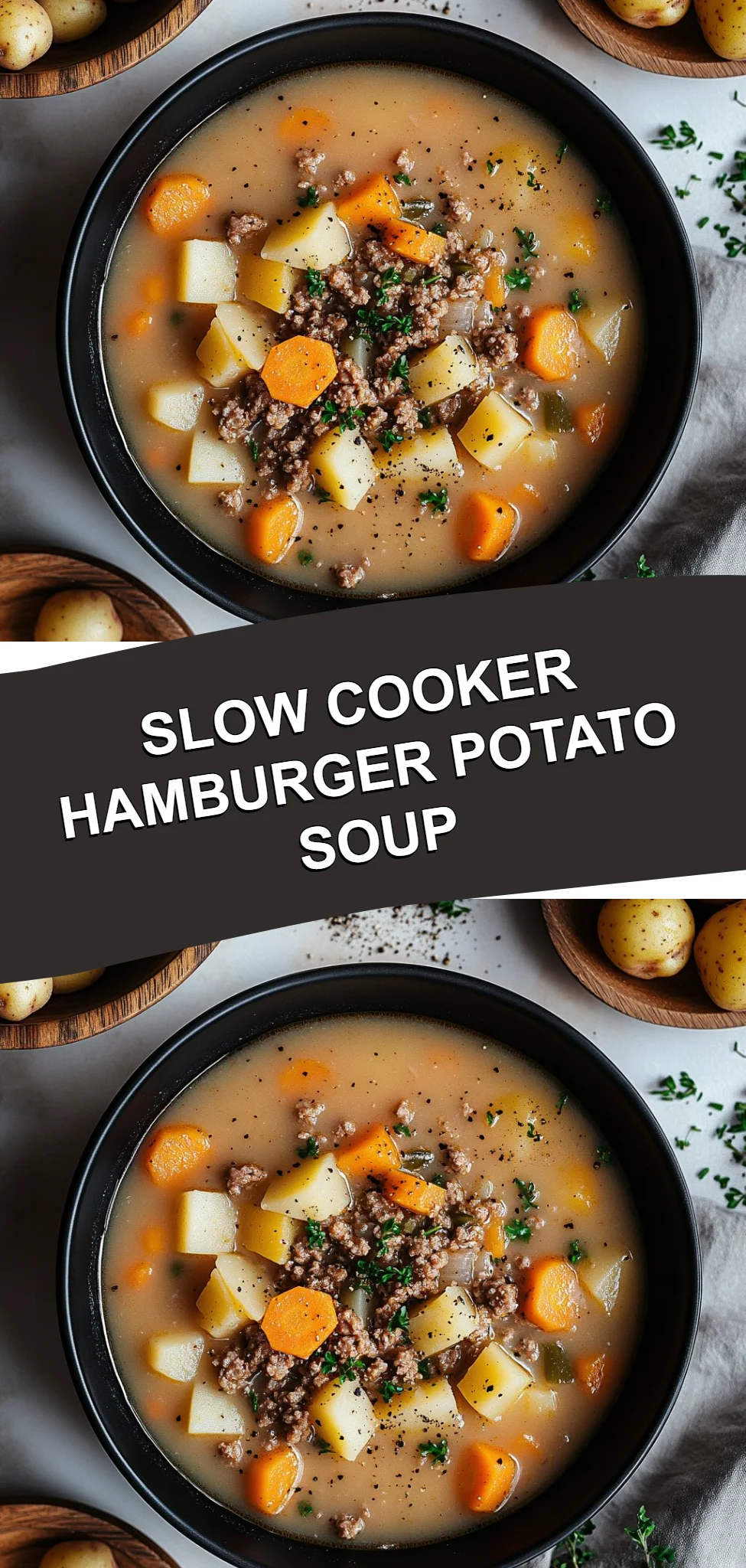Slow Cooker Hamburger Potato Soup