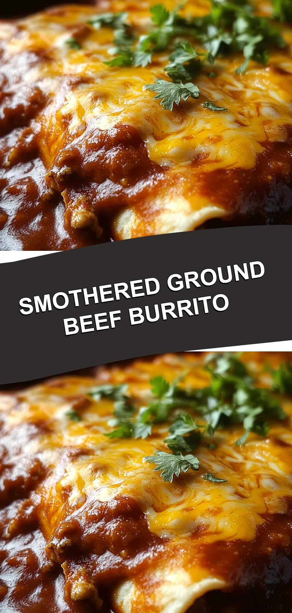 Smothered Ground Beef Burrito