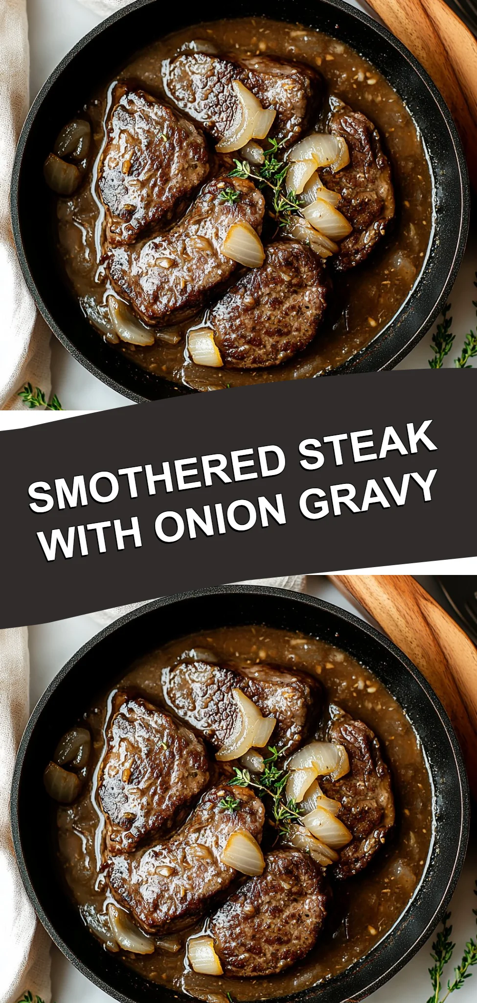 Smothered Steak with Onion Gravy