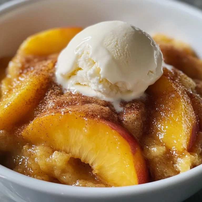 Delicious Southern Peach Cobbler with juicy peaches and golden crust