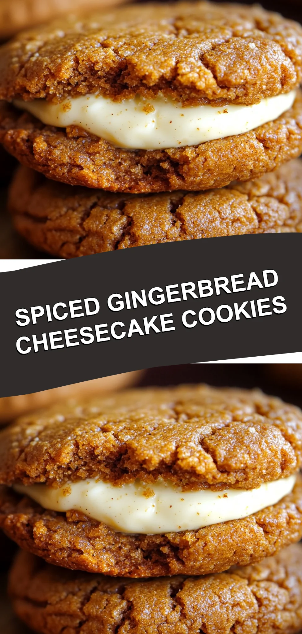 Spiced Gingerbread Cheesecake Cookies