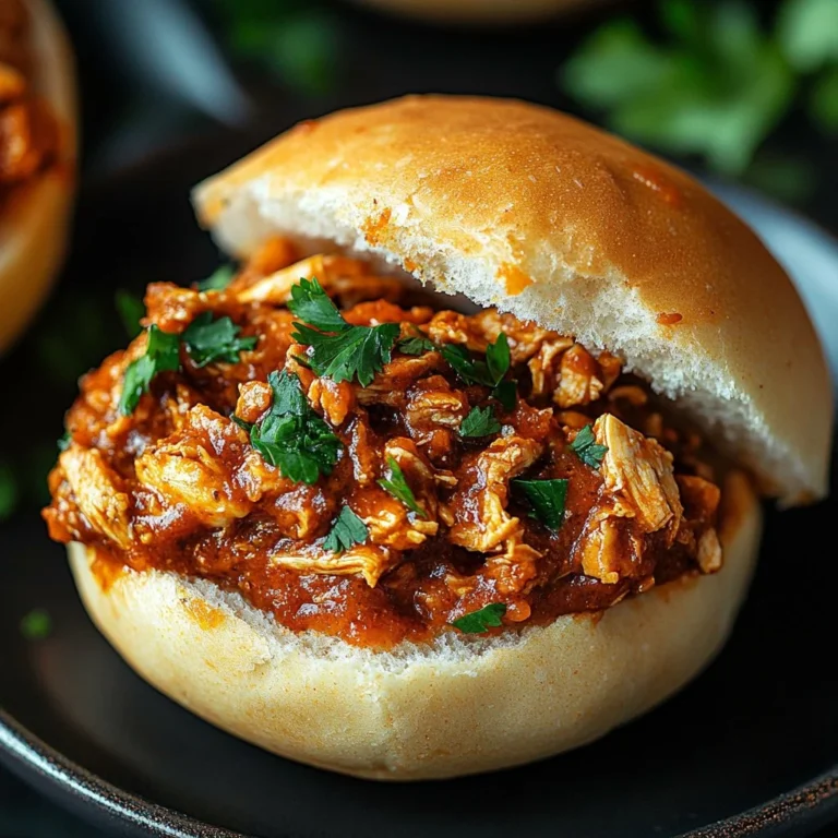 Delicious Spicy Cajun Chicken Sloppy Joes served on a plate.