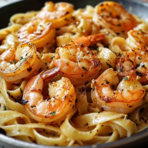 Delicious Spicy Cajun Shrimp Pasta served in a creamy sauce with shrimp and spices