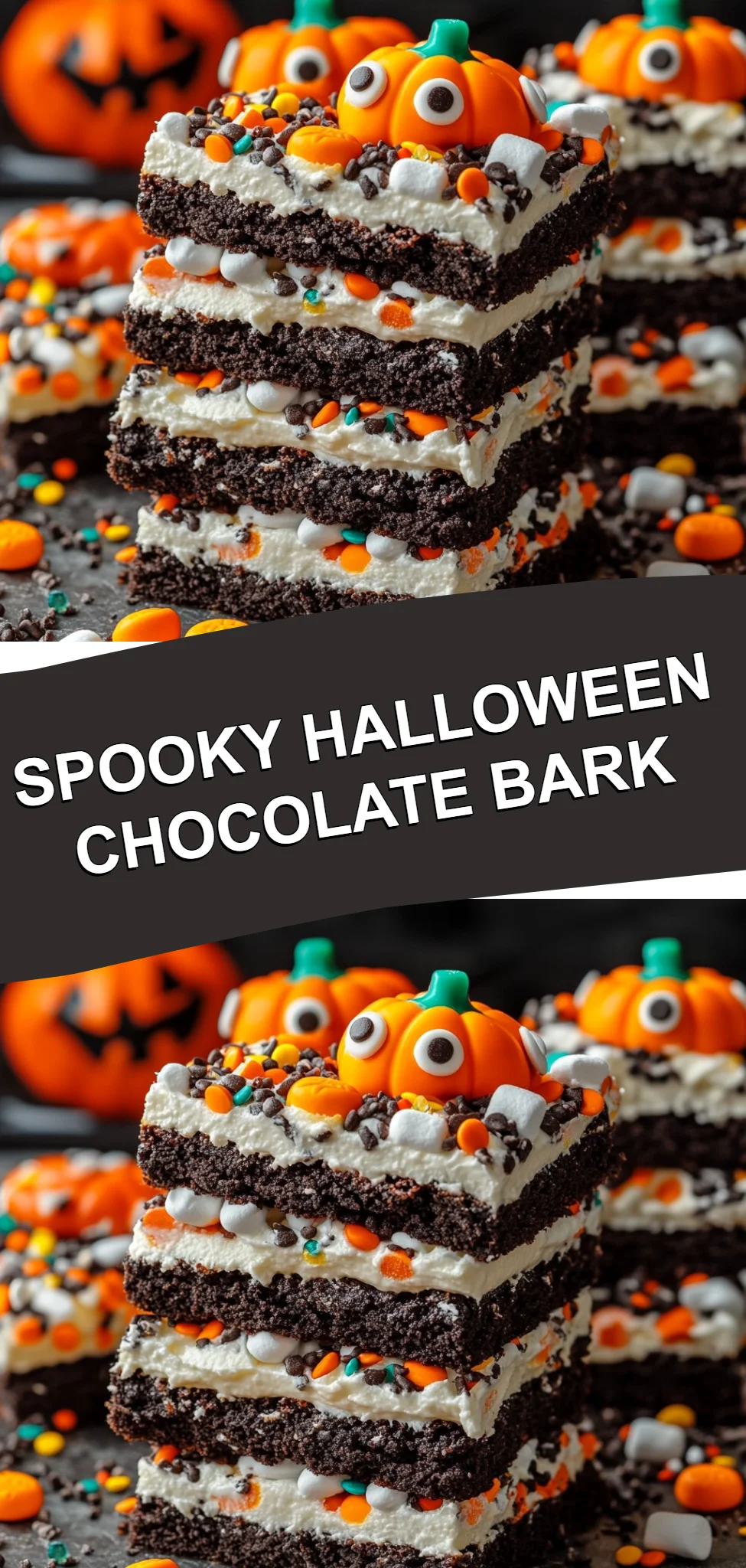 Spooky Halloween Chocolate Bark