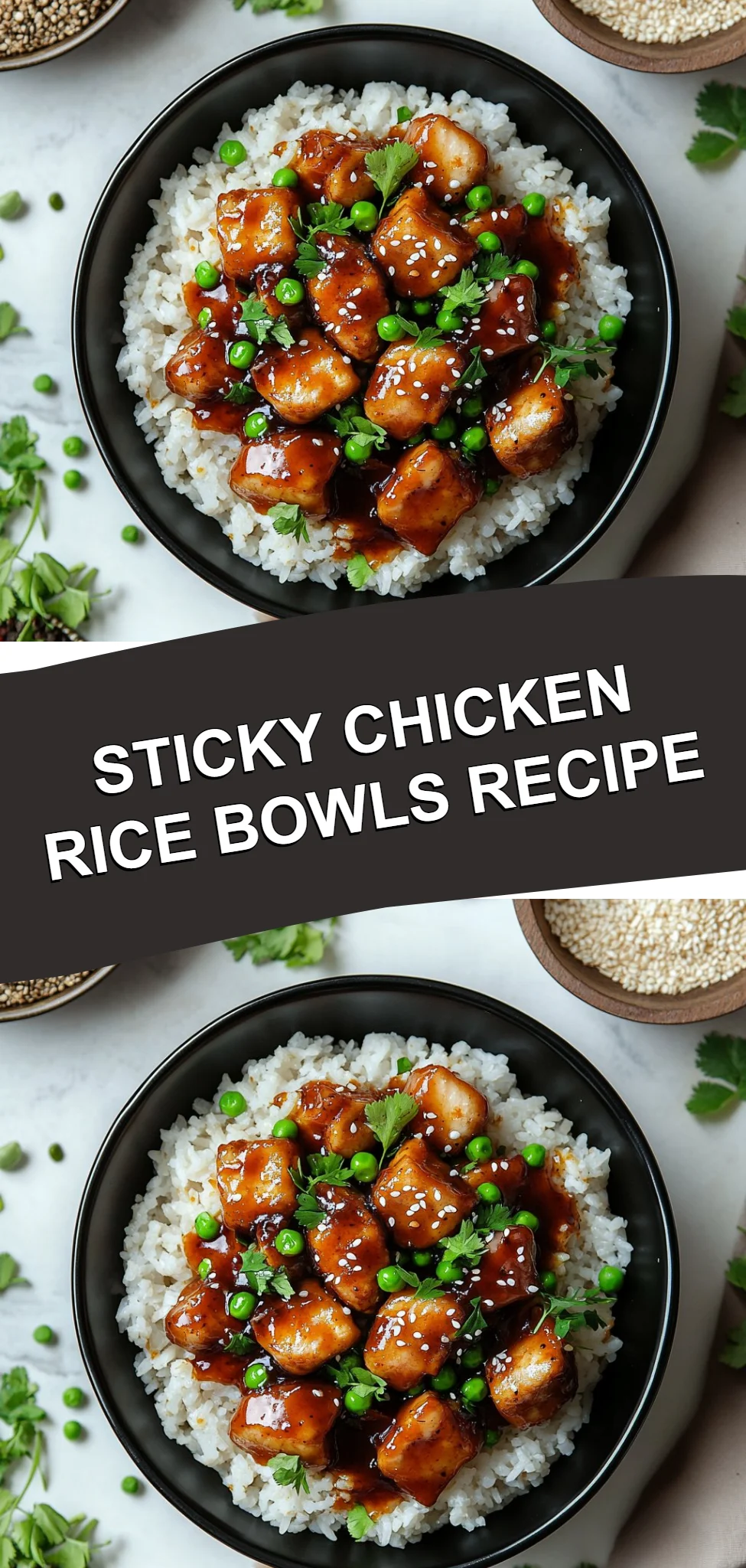 Sticky Chicken Rice Bowls Recipe