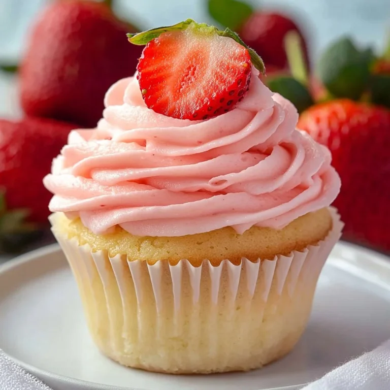 Bowl of strawberry whipped frosting made with Cool Whip