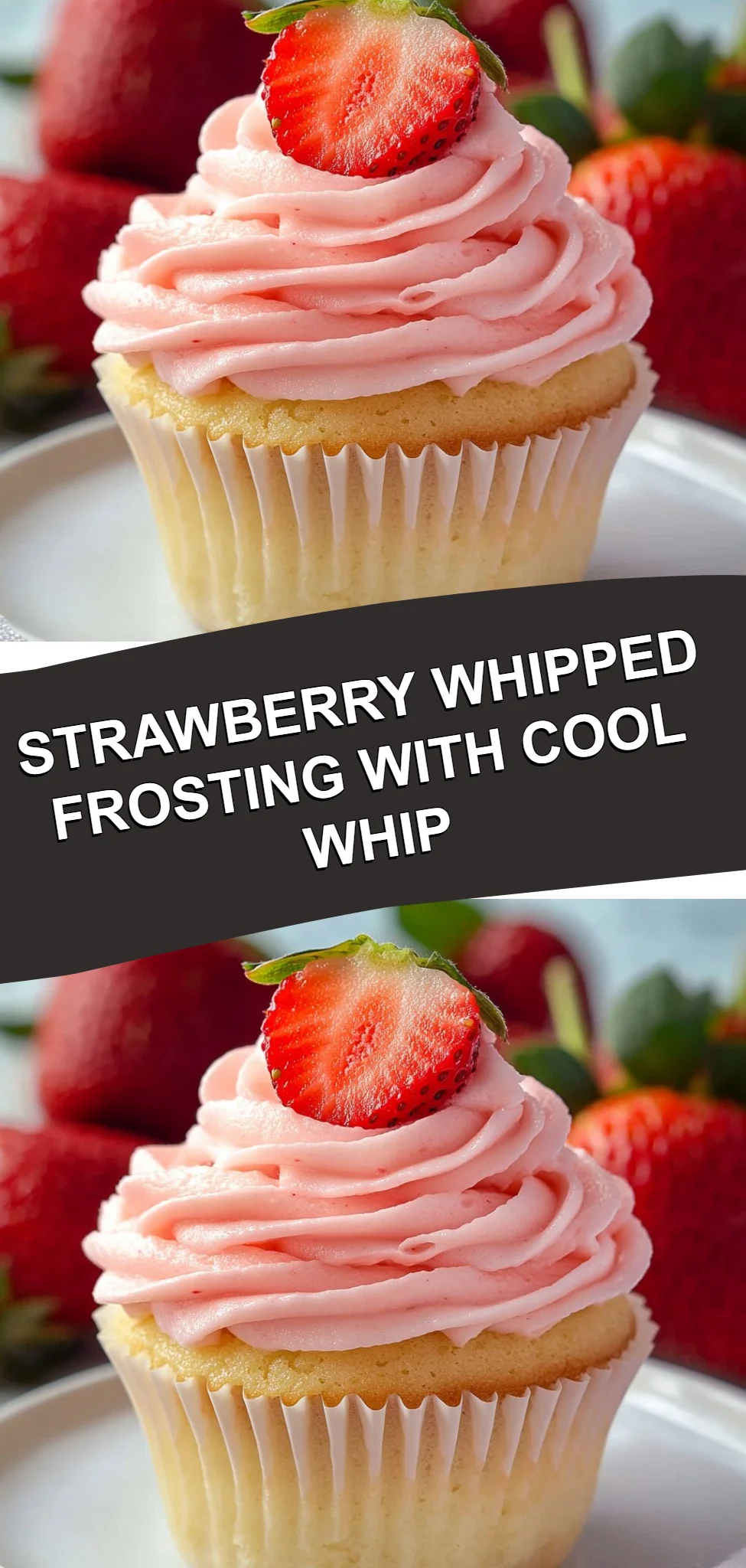 Strawberry Whipped Frosting with Cool Whip