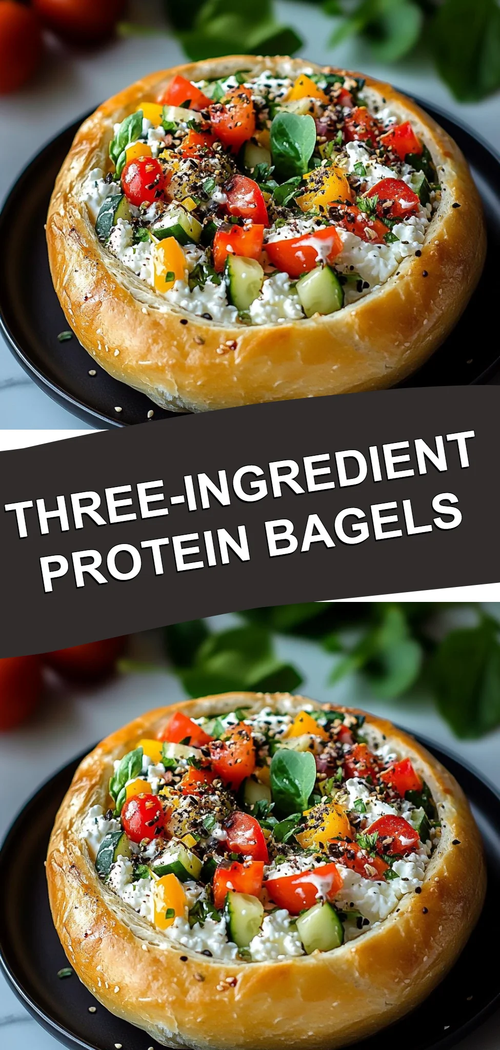 Three-Ingredient Protein Bagels