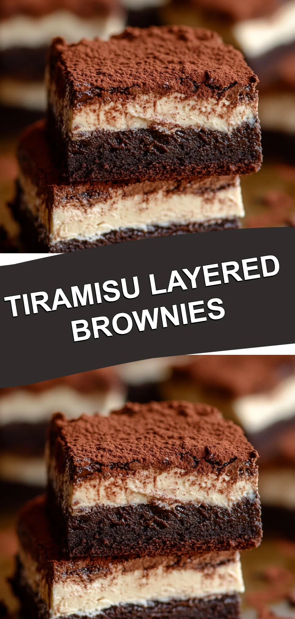 Tiramisu Layered Brownies