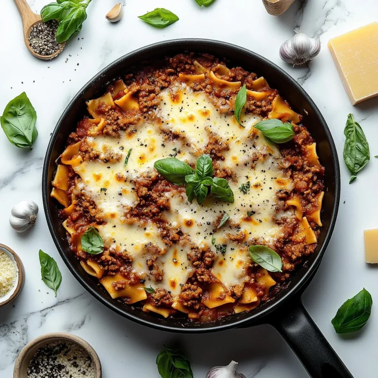 Traditional Italian Lasagna served with cheese and herbs