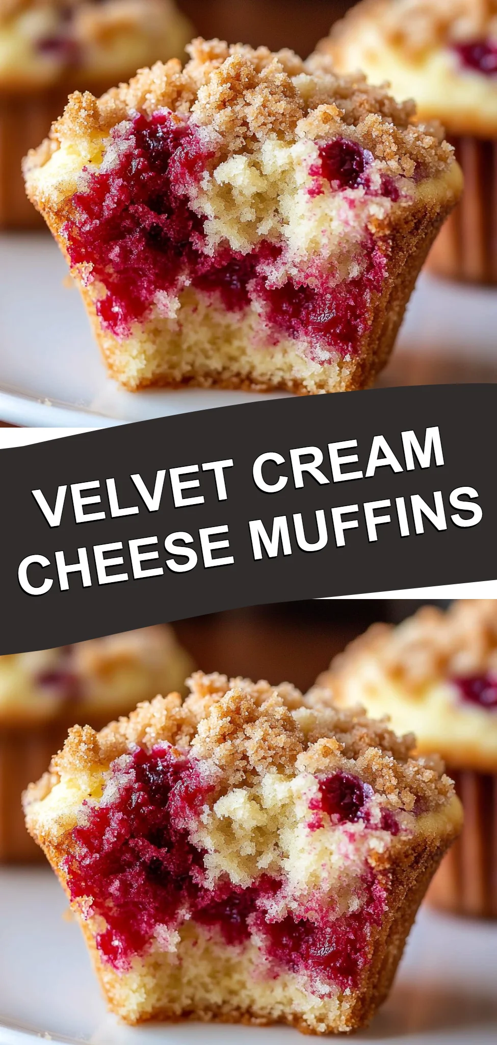 Velvet Cream Cheese Muffins