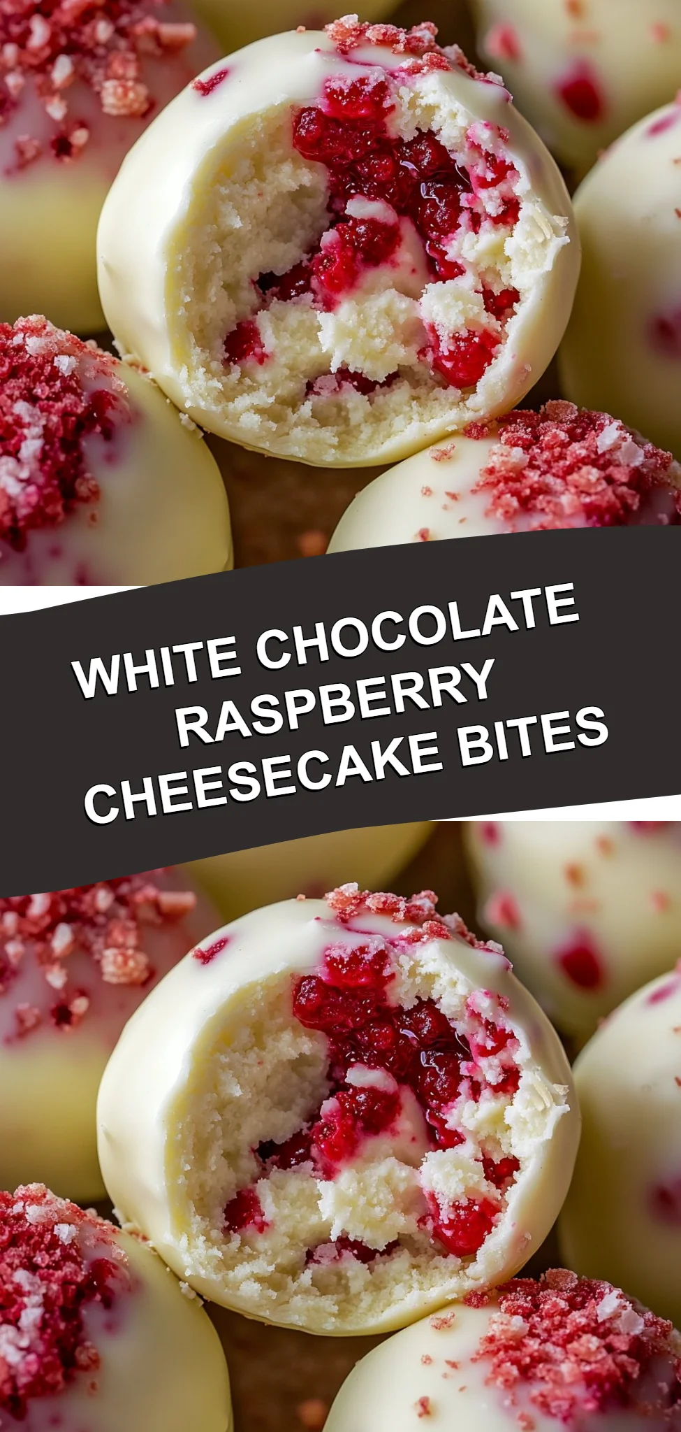 White Chocolate Raspberry Cheesecake Bites