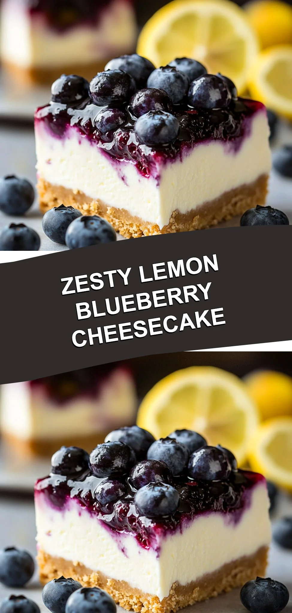 Zesty Lemon Blueberry Cheesecake