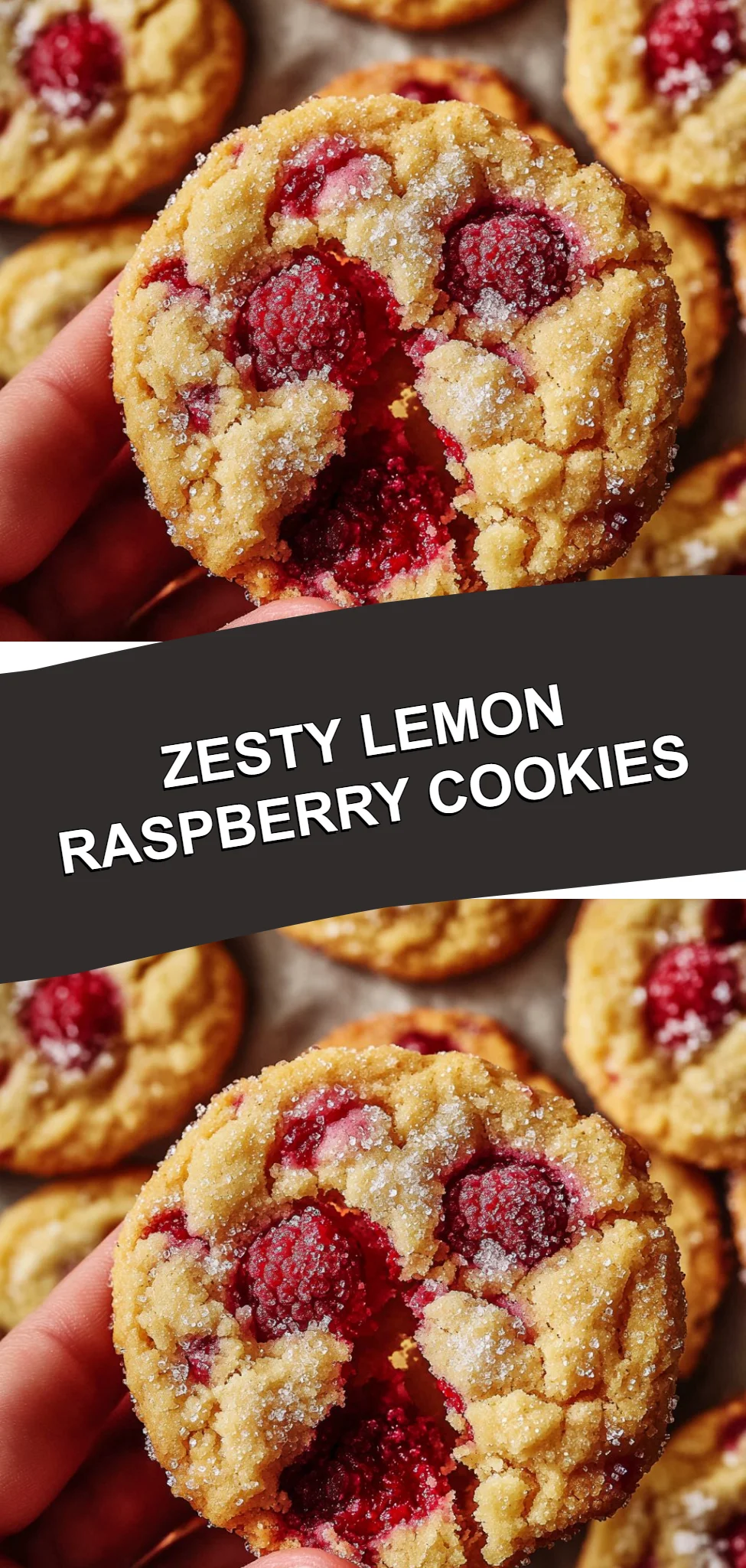 Zesty Lemon Raspberry Cookies